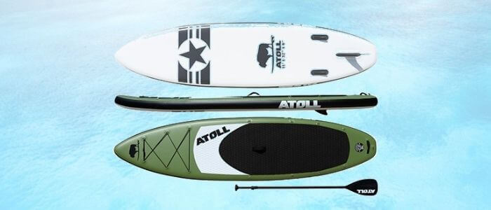atoll 11' foot inflatable stand up paddle board
