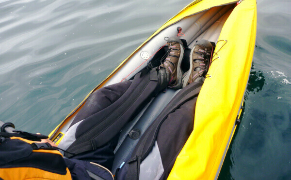 getting the best leg room for kayaking in small waves