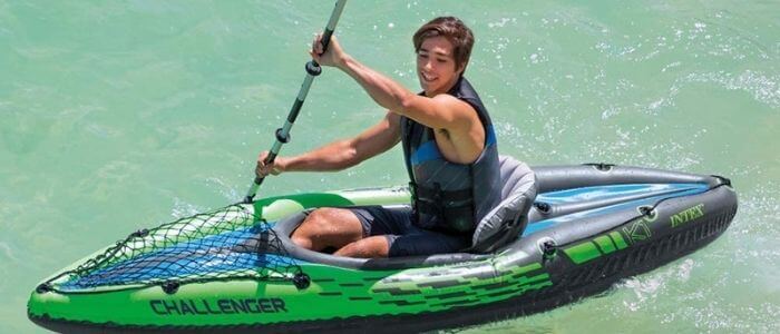 Intex Challenger Scuba Diving Kayak Inflatable Set with Aluminum Oars