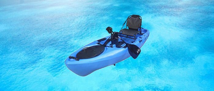 BKC PK11 Solo Sit-On-Top Fishing Kayak with Trolling Motor